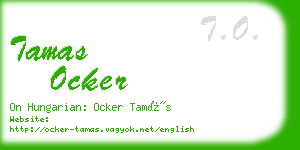 tamas ocker business card
